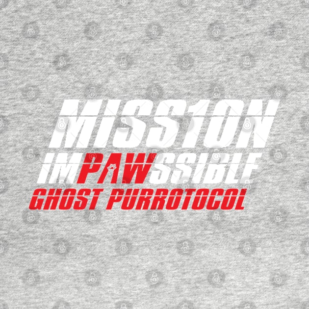 Mission Impawssible Text Only by Cinestore Merch